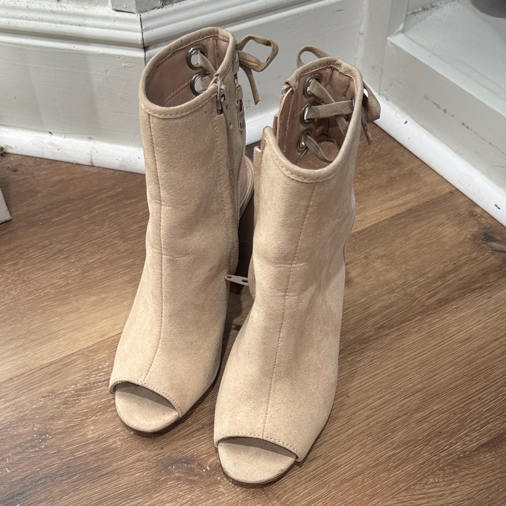 Also  Beige Peep-Toe Ankle Boots